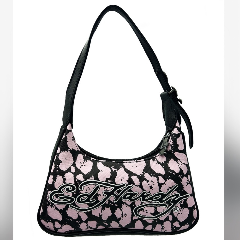 NWT Ed Hardy by Siberia Hills Shoulder Bag with Adjustable Leather Strap - Picture 3 of 3